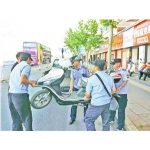 五華區城市管理針對占道經營電動車重點難點問題進行了一次全面專項清除